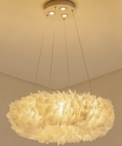 Đèn chùm trang trí lông vũ cao cấp cho phòng ngủ ấm cúng