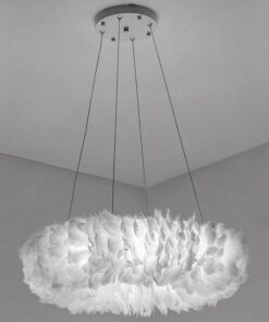 Đèn chùm trang trí lông vũ cao cấp cho phòng ngủ ấm cúng