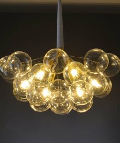 Đèn chùm trang trí bong bóng thủy tinh trong suốt