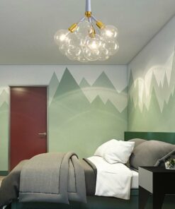 Đèn chùm trang trí bong bóng thủy tinh trong suốt