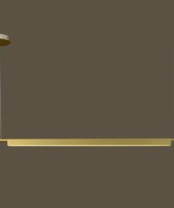 Đèn thả thanh ngang vàng đồng hiện đại trang trí bàn ăn L12274