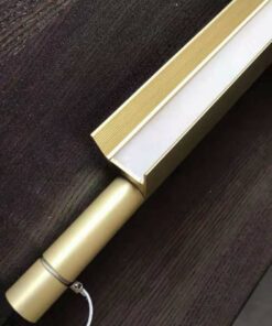 Đèn thả thanh ngang vàng đồng hiện đại trang trí bàn ăn L12274