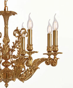 đèn chùm đồng bóng nến cao cấp cổ điển 8 tay