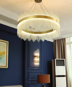 đèn chùm trang trí pha lê hiện đại