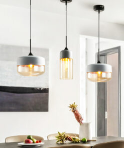 đèn thả trần bàn ăn thủy tinh hiện đại