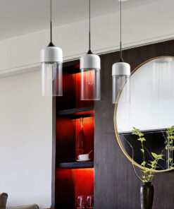 đèn thả trần bàn ăn thủy tinh hiện đại