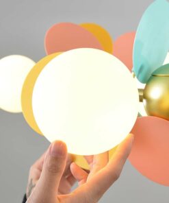 Đèn chùm trang trí phòng khách vòng nguyệt quế nhiều màu