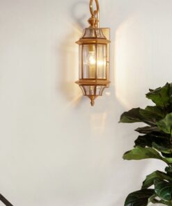 đèn tường đồng ngoài trời cổ điển