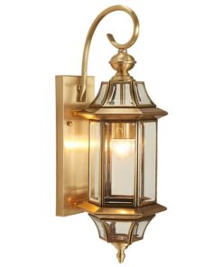 đèn tường đồng ngoài trời cổ điển