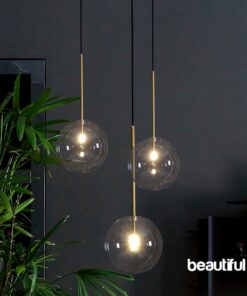 Đèn thả trang trí thủy tinh trong suốt