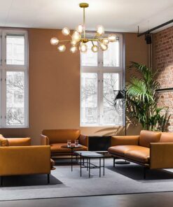 Đèn chùm thủy tinh bóng tròn trong suốt hiện đại