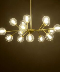 Đèn chùm thủy tinh bóng tròn trong suốt hiện đại