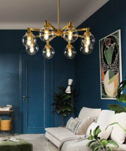 Đèn chùm thủy tinh bóng tròn trong suốt hiện đại L27126