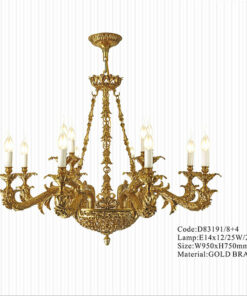 Đèn chùm đồng cao cấp Julius Caesar 12 tay