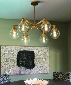 Đèn chùm thủy tinh bóng tròn trong suốt hiện đại L27126