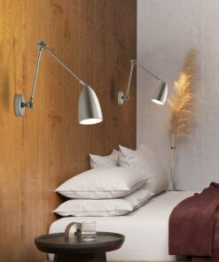 Đèn gắn tường hợp kim sơn bạc (L27128)