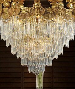 Đèn chùm đồng pha lê cao cấp