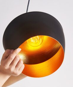 đèn thả trang trí bàn ăn chao nhôm đơn giản