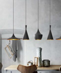 đèn thả trang trí bàn ăn chao nhôm đơn giản