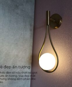 đèn gắn tường giọt nước hiện đại trang trí phòng ngủ phòng khách cầu thang