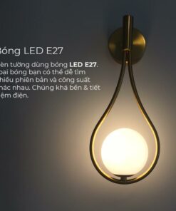 đèn gắn tường giọt nước hiện đại trang trí phòng ngủ phòng khách cầu thang