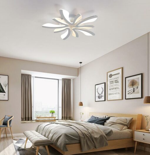 Đèn mâm LED ốp trần 5 cánh 5019/5 phòng ngủ