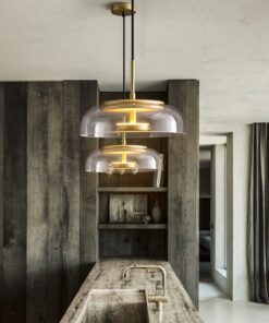 đèn thả trang trí bàn ăn thủy tinh hiện đại