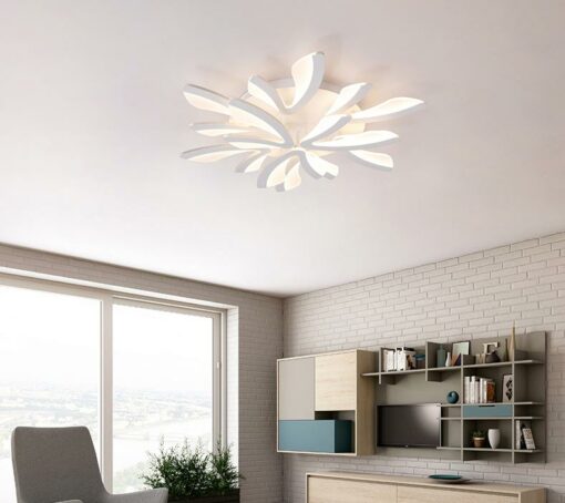 Đèn mâm LED ốp trần Chữ V 9 cánh