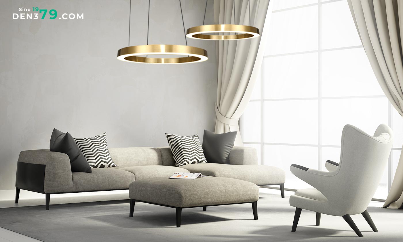 đèn chùm phòng khách hiện đại