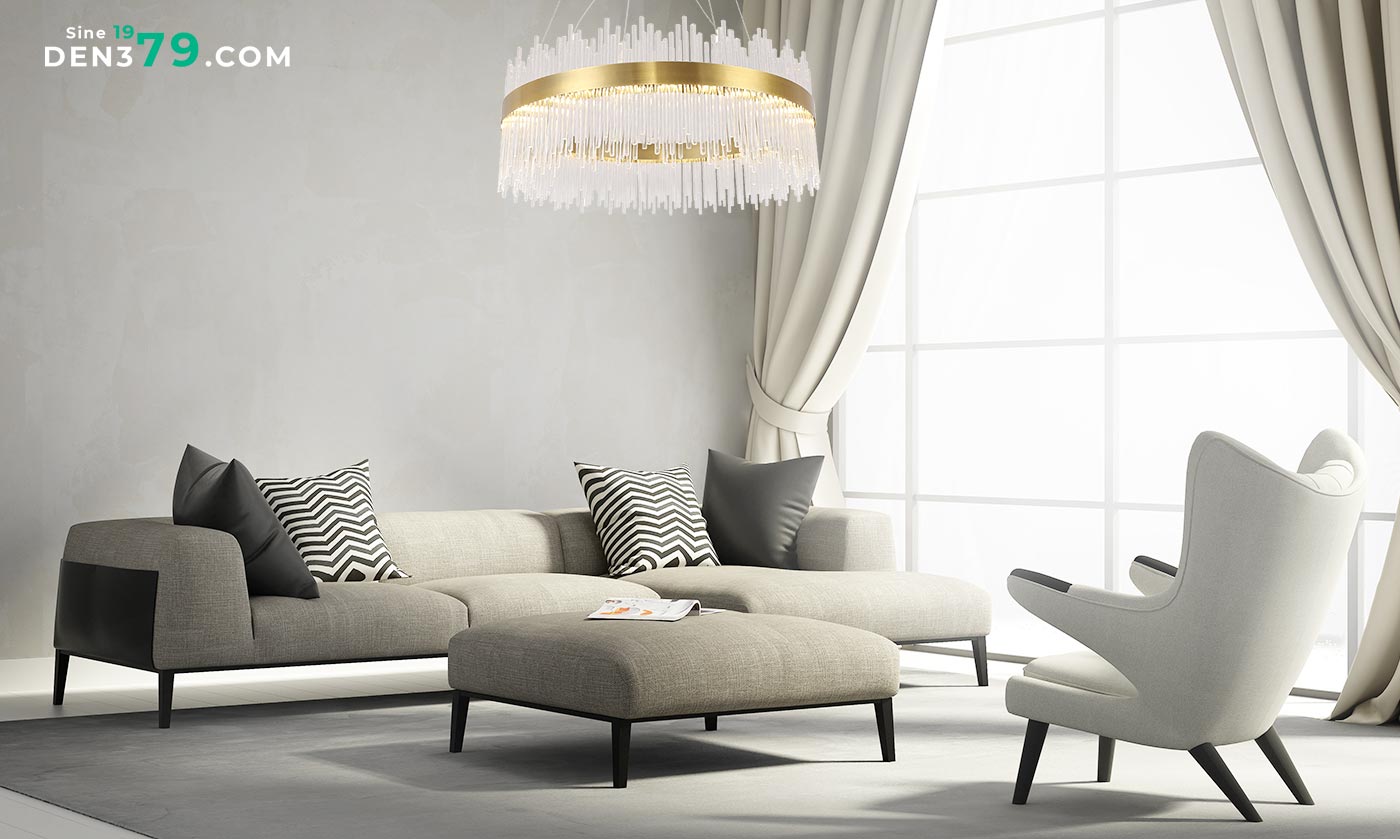 đèn chùm phòng khách hiện đại