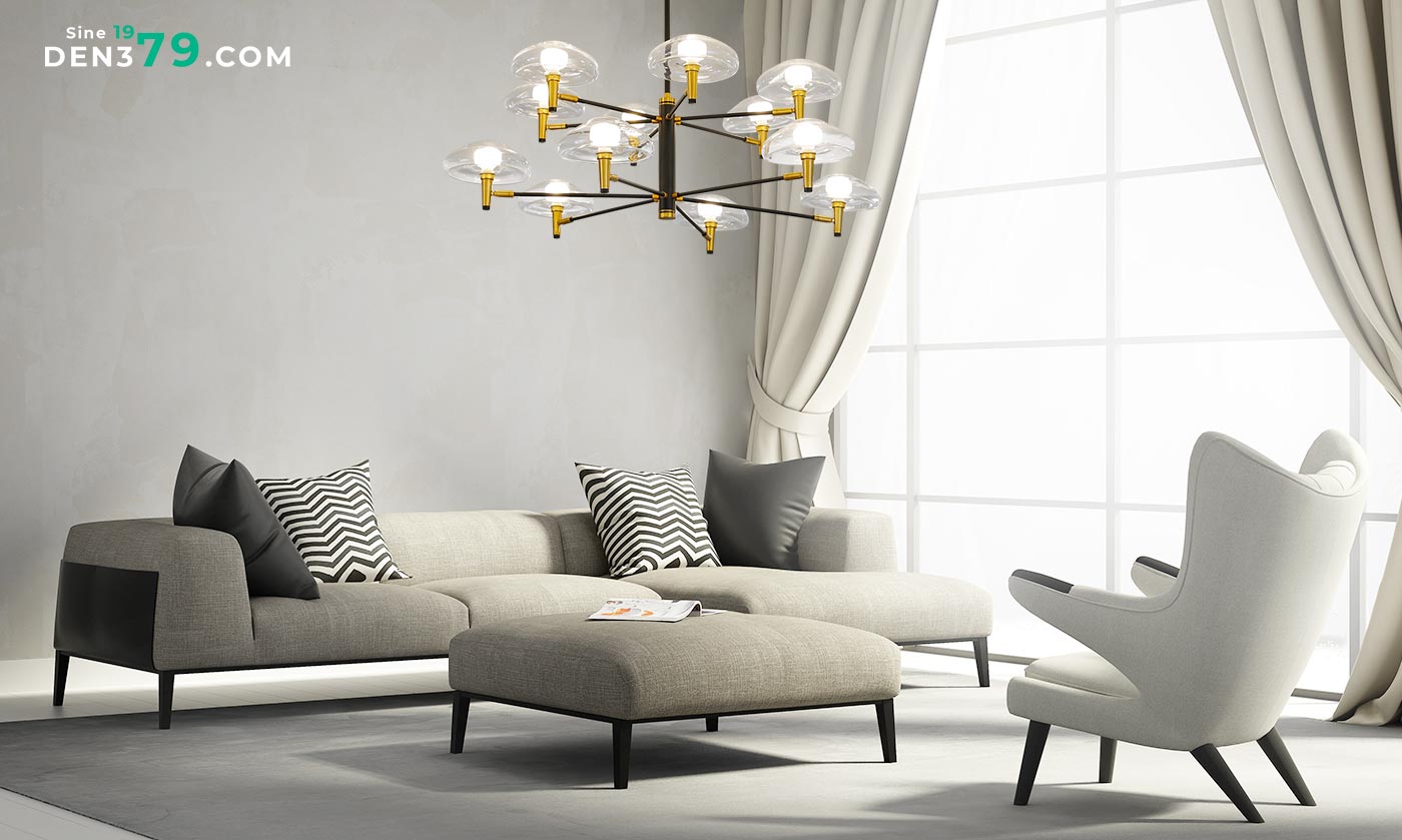 đèn chùm phòng khách hiện đại