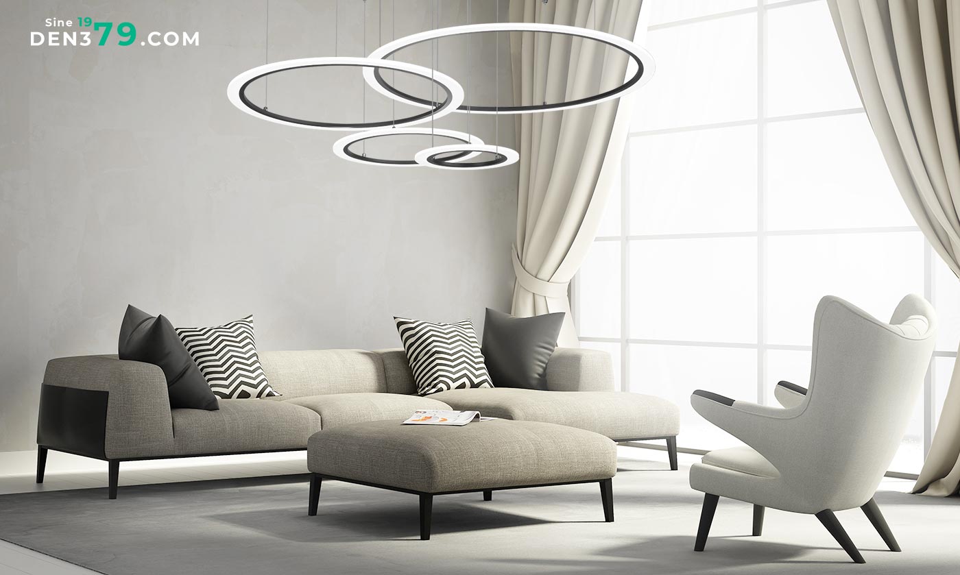 đèn chùm phòng khách hiện đại