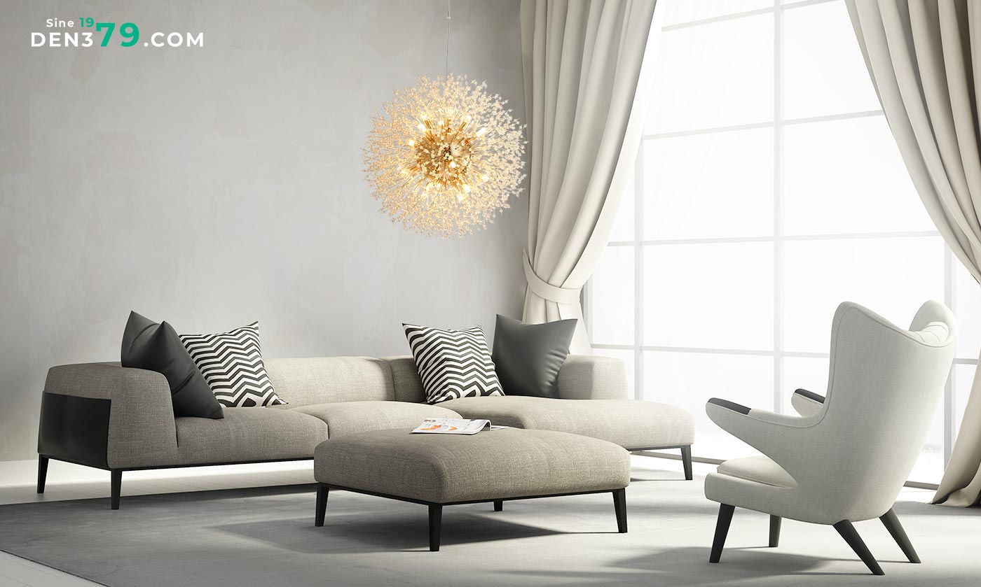 đèn chùm phòng khách hiện đại