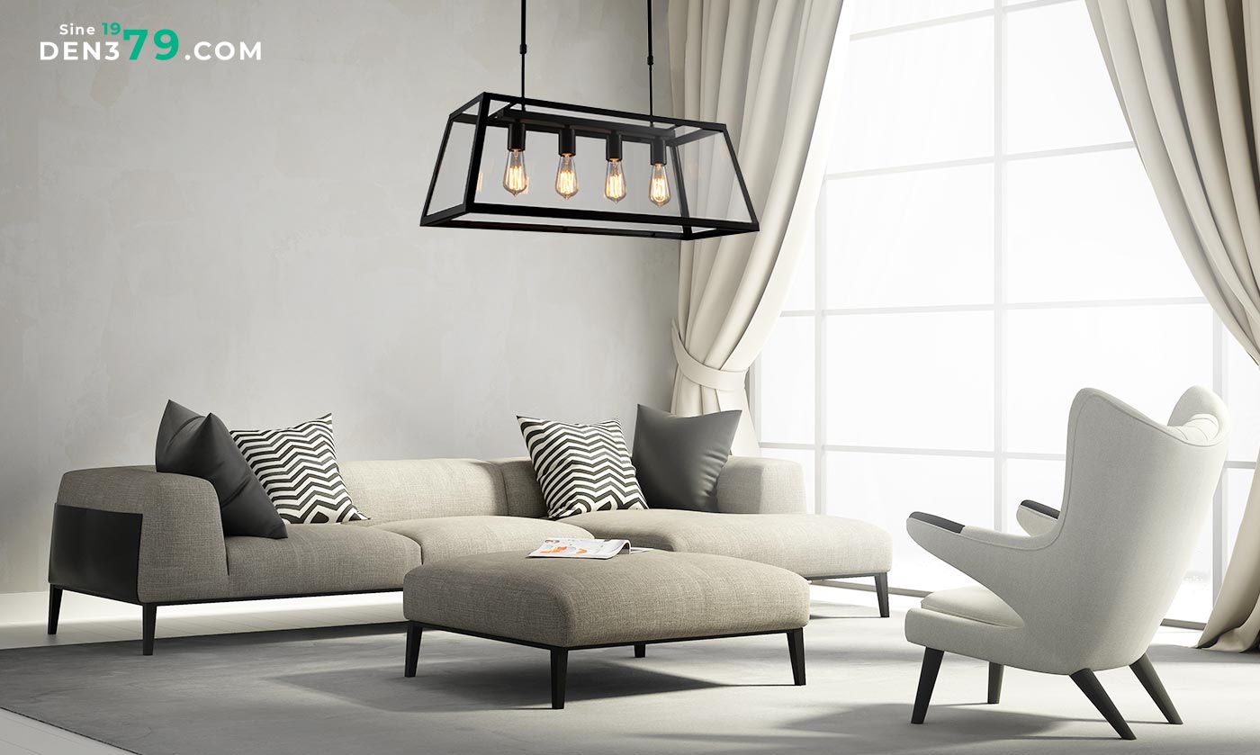 đèn chùm phòng khách hiện đại