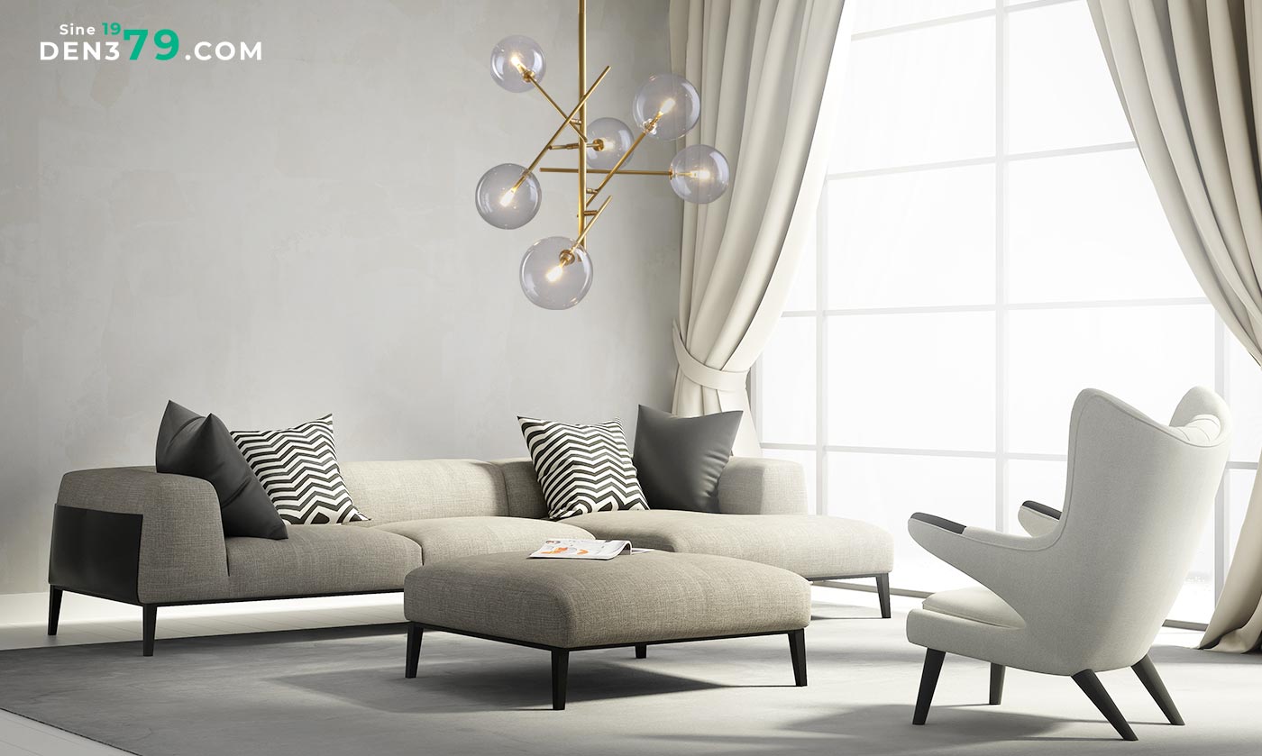 đèn chùm phòng khách hiện đại