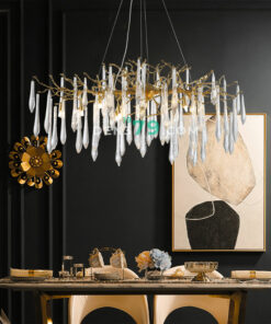 đèn chùm trang trí phòng khách phòng ngủ bàn ăn thủy tinh giọt nước