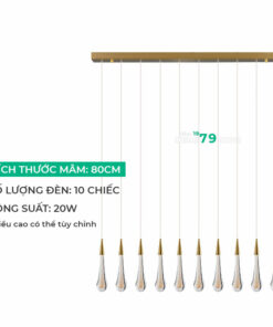 Đèn thả trang trí, thả thông tầng thủy tinh LTD15