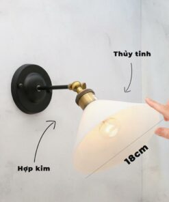 Đèn gắn tường chao nón thủy tinh (L1020W)