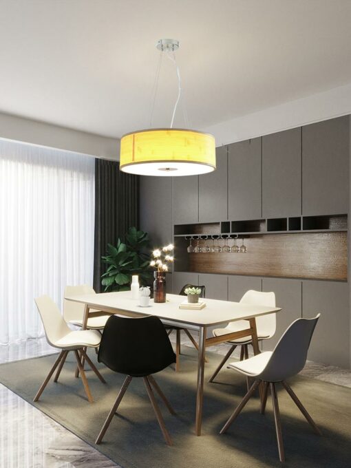 Đèn thả lá gỗ cao cấp (2YD002/4) trang trí bàn ăn