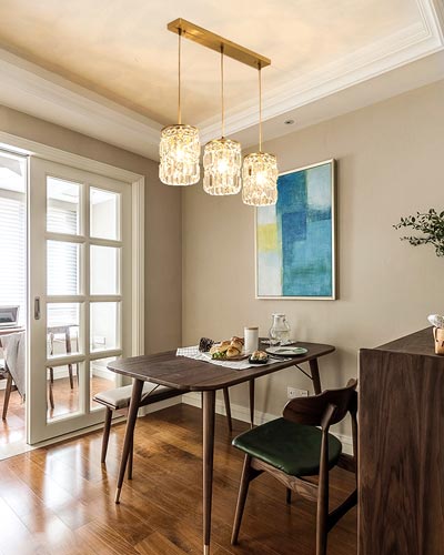 đèn thả bàn ăn pha lê