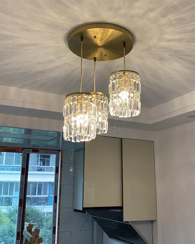 đèn thả bàn ăn pha lê