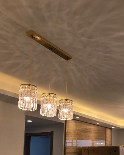 đèn thả bàn ăn pha lê