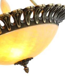 Đèn thả đồng chao đá cổ điển