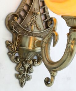 Đèn tường đồng chao đá cổ điển KD9154/1 cao cấp trang trí biệt thự