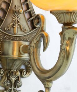 Đèn tường đồng chao đá cổ điển KD9154/1 cao cấp trang trí biệt thự