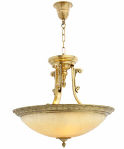 Đèn thả đồng chao đá cổ điển 89035