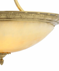 Đèn thả đồng chao đá cổ điển 89035