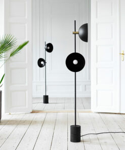 đèn cây đứng, đèn để sàn 2 bóng hiện đại trang trí phòng khách, phòng ngủ