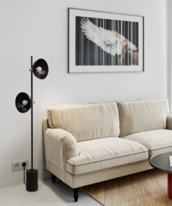 đèn cây đứng, đèn để sàn 2 bóng hiện đại trang trí phòng khách, phòng ngủ