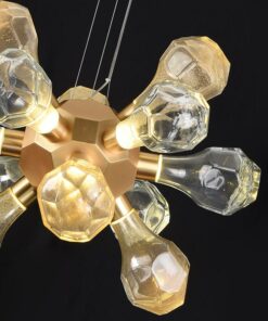 Đèn chùm trang trí nhỏ gọn phân tử thủy tinh hiện đại 8 bóng